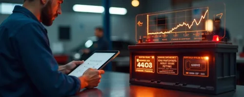 تصویر تحلیل شرایط باتری خودرو